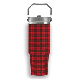 ScotsTee Shop Scottish Grant Modern Tartan Flip Straw Tumbler 20oz 30oz