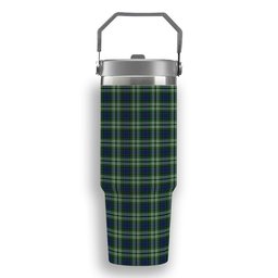 ScotsTee Shop Scottish Purves Tartan Flip Straw Tumbler 20oz 30oz