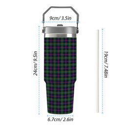 ScotsTee Shop Scottish MacCallum #2 Tartan Flip Straw Tumbler 20oz 30oz
