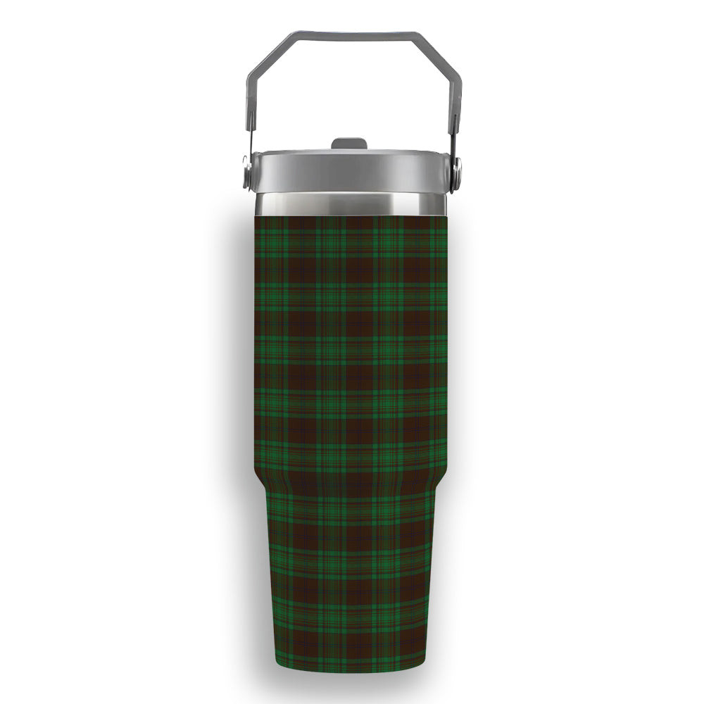 ScotsTee Shop Scottish MacAlister of Glenbarr Hunting Tartan Flip Straw Tumbler 20oz 30oz