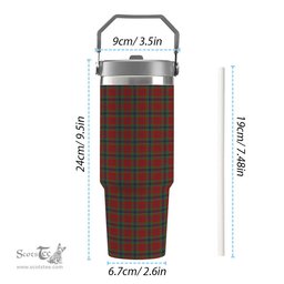 ScotsTee Shop Scottish McLean of Duart Tartan Flip Straw Tumbler 20oz 30oz