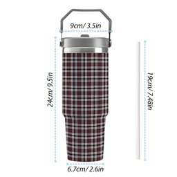 ScotsTee Shop Scottish Little Dress Ancient Tartan Flip Straw Tumbler 20oz 30oz