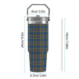ScotsTee Shop Scottish Healy Tartan Flip Straw Tumbler 20oz 30oz