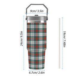 ScotsTee Shop Scottish McBeth Dress  Ancient Tartan Flip Straw Tumbler 20oz 30oz