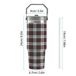 ScotsTee Shop Scottish McDuff Dress Modern Tartan Flip Straw Tumbler 20oz 30oz