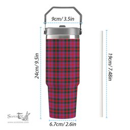 ScotsTee Shop Scottish McGowan Portrait Modern Tartan Flip Straw Tumbler 20oz 30oz