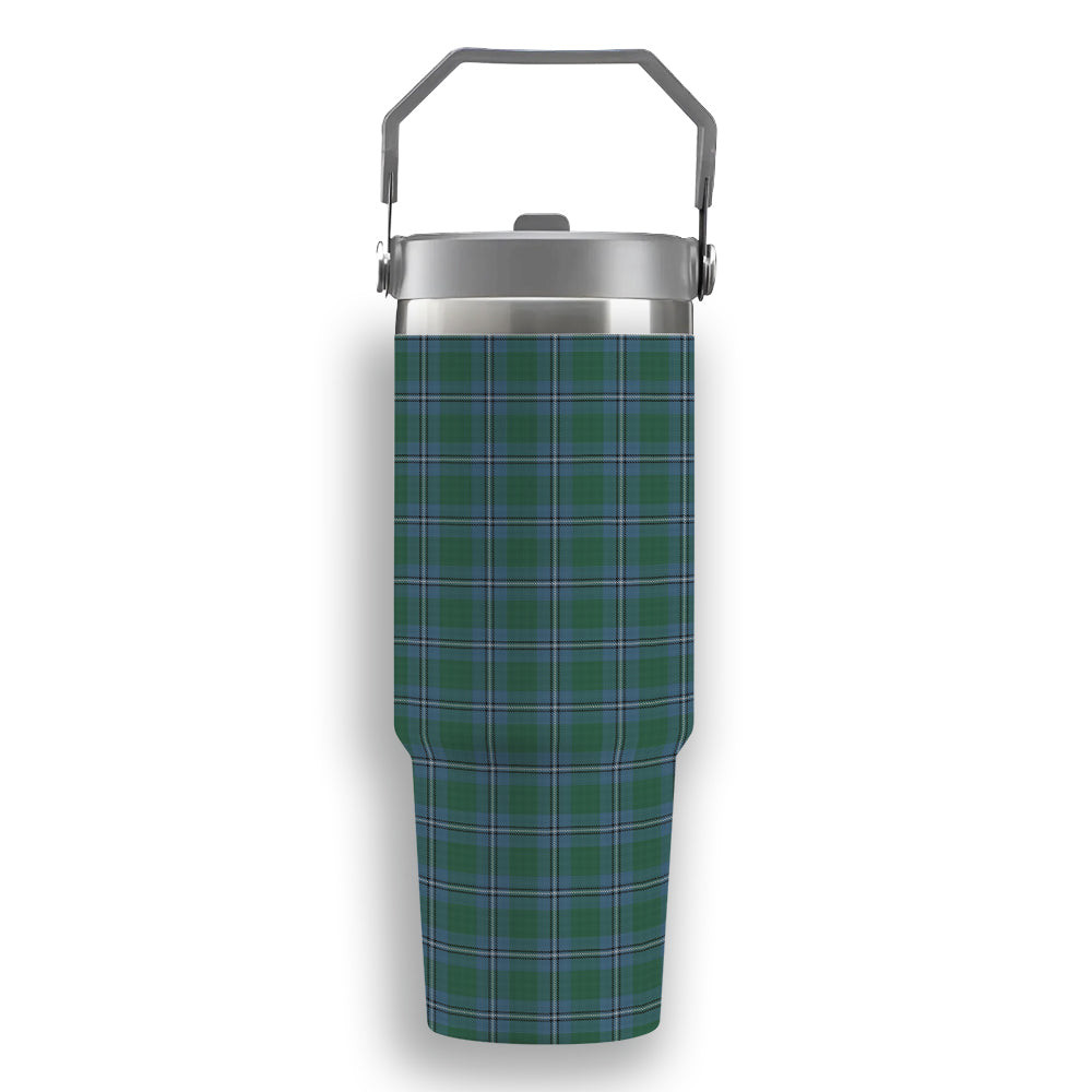 ScotsTee Shop Scottish Irvine of Drum Tartan Flip Straw Tumbler 20oz 30oz