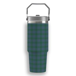 ScotsTee Shop Scottish Irvine of Drum Tartan Flip Straw Tumbler 20oz 30oz