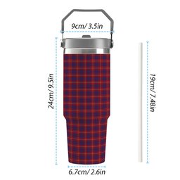 ScotsTee Shop Scottish Hamilton Tartan Flip Straw Tumbler 20oz 30oz