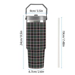 ScotsTee Shop Scottish Innes Dress Tartan Flip Straw Tumbler 20oz 30oz