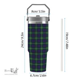 ScotsTee Shop Scottish McIntyre Hunting Modern Tartan Flip Straw Tumbler 20oz 30oz