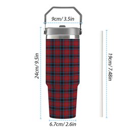ScotsTee Shop Scottish Thompson 2 Tartan Flip Straw Tumbler 20oz 30oz