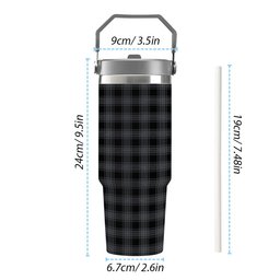 ScotsTee Shop Scottish Stewart Mourning Originaux Modern Clan Tartan Flip Straw Tumbler 20oz 30oz