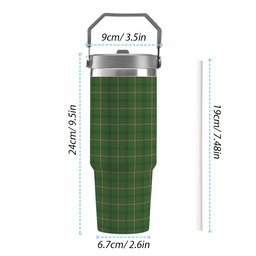 ScotsTee Shop Scottish Strachan Hunting  Ancient Tartan Flip Straw Tumbler 20oz 30oz