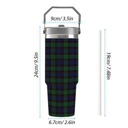 ScotsTee Shop Scottish Stewart Old Tartan Flip Straw Tumbler 20oz 30oz