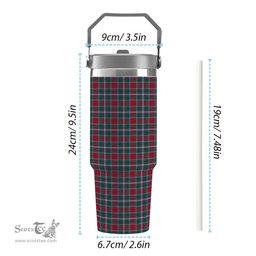 ScotsTee Shop Scottish Spens Modern Clan Tartan Flip Straw Tumbler 20oz 30oz