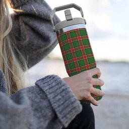 ScotsTee Shop Scottish Pollock Ancient Tartan Flip Straw Tumbler 20oz 30oz