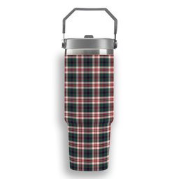 ScotsTee Shop Scottish Robertson Dress Modern Tartan Flip Straw Tumbler 20oz 30oz