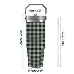ScotsTee Shop Scottish Ross Arisaid Tartan Flip Straw Tumbler 20oz 30oz