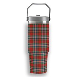ScotsTee Shop Scottish McFarland Red Ancient Tartan Flip Straw Tumbler 20oz 30oz