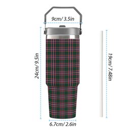 ScotsTee Shop Scottish MacFarlane Hunting Modern Tartan Flip Straw Tumbler 20oz 30oz