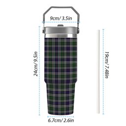 ScotsTee Shop Scottish MacKinlay Dress Tartan Flip Straw Tumbler 20oz 30oz