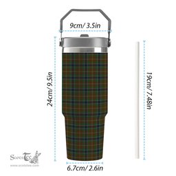 ScotsTee Shop Scottish MacLean of Kingairloch Tartan Flip Straw Tumbler 20oz 30oz