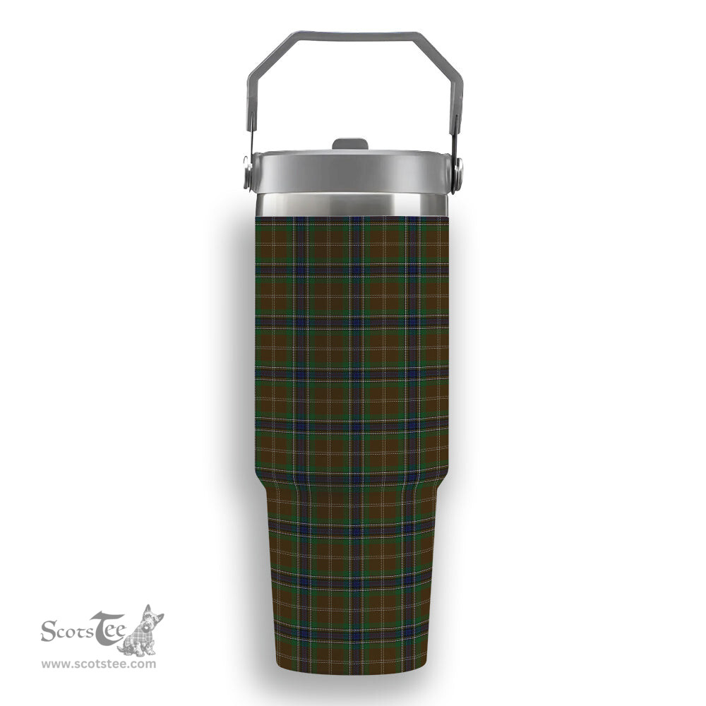 ScotsTee Shop Scottish MacLean of Kingairloch Tartan Flip Straw Tumbler 20oz 30oz