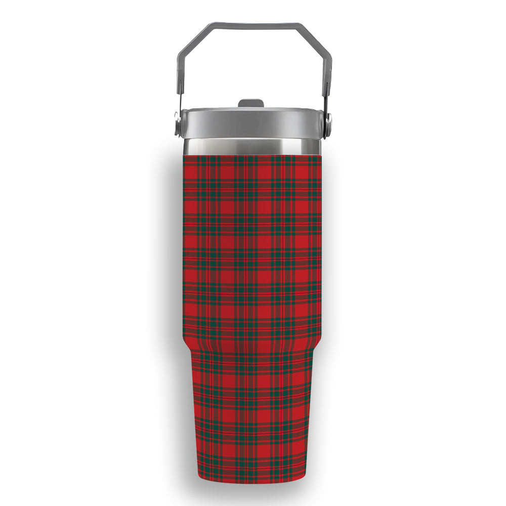 ScotsTee Shop Scottish MacKintosh Red Modern Tartan Flip Straw Tumbler 20oz 30oz