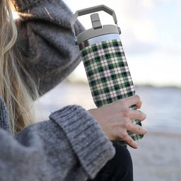 ScotsTee Shop Scottish Mcnaghten Dress Modern Tartan Flip Straw Tumbler 20oz 30oz