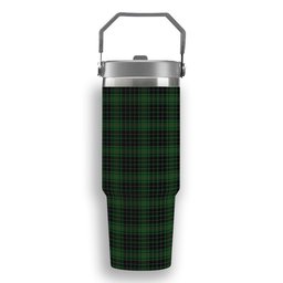 ScotsTee Shop Scottish MacAuley Hunting Tartan Flip Straw Tumbler 20oz 30oz
