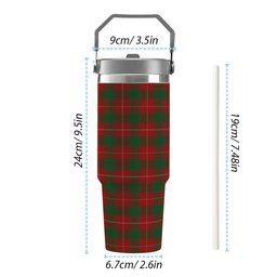 ScotsTee Shop Scottish MacPhie Tartan Flip Straw Tumbler 20oz 30oz