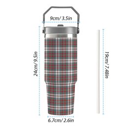 ScotsTee Shop Scottish McBean Dress Modern Tartan Flip Straw Tumbler 20oz 30oz