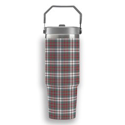 ScotsTee Shop Scottish McBean Dress Modern Tartan Flip Straw Tumbler 20oz 30oz