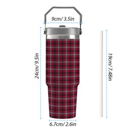 ScotsTee Shop Scottish Little Tartan Flip Straw Tumbler 20oz 30oz