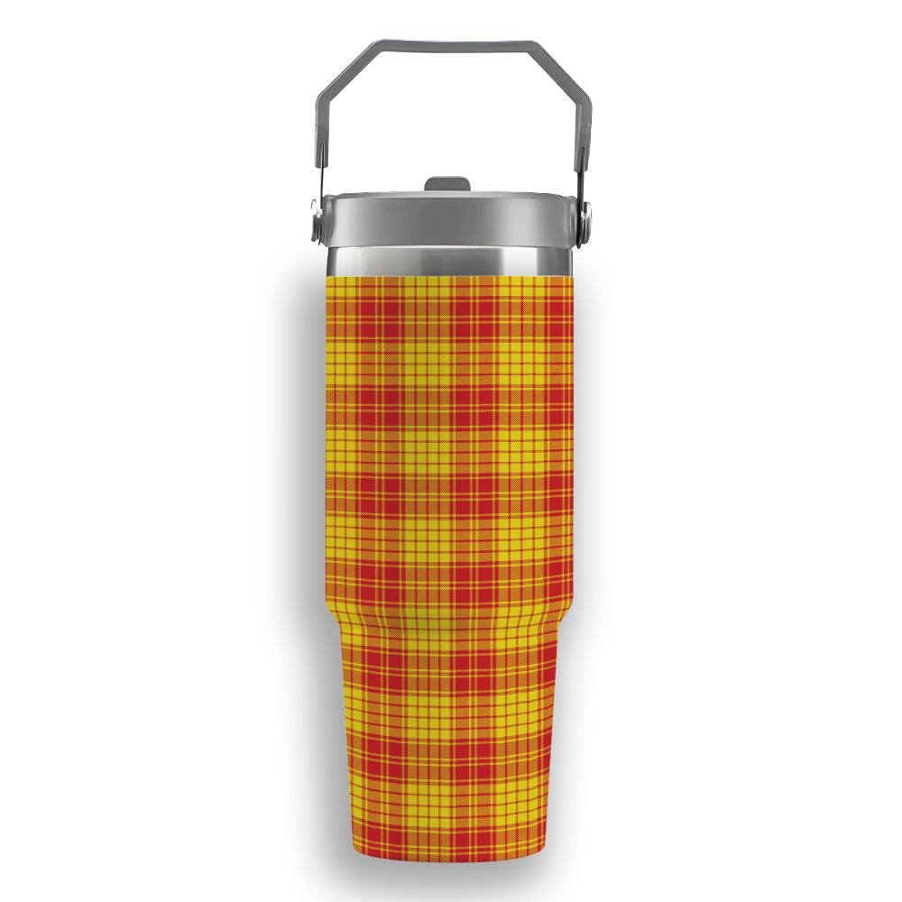 ScotsTee Shop Scottish MacMillan Dress Modern Tartan Flip Straw Tumbler 20oz 30oz