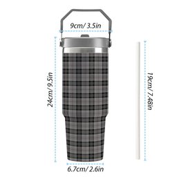 ScotsTee Shop Scottish Harris Tartan Flip Straw Tumbler 20oz 30oz