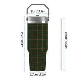 ScotsTee Shop Scottish MacKinnon Hunting 2 Tartan Flip Straw Tumbler 20oz 30oz