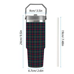 ScotsTee Shop Scottish Robertson of Struan Modern Tartan Flip Straw Tumbler 20oz 30oz