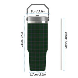 ScotsTee Shop Scottish McRae Tartan Flip Straw Tumbler 20oz 30oz