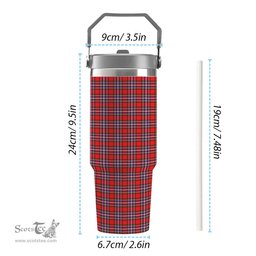 ScotsTee Shop Scottish McFarlane Modern Tartan Flip Straw Tumbler 20oz 30oz