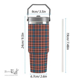 ScotsTee Shop Scottish Hannay Dress Modern Tartan Flip Straw Tumbler 20oz 30oz