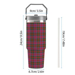 ScotsTee Shop Scottish McGowan Portrait Ancient Tartan Flip Straw Tumbler 20oz 30oz