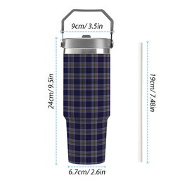 ScotsTee Shop Scottish Heston Tartan Flip Straw Tumbler 20oz 30oz