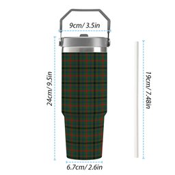 ScotsTee Shop Scottish MacDonagh Tartan Flip Straw Tumbler 20oz 30oz