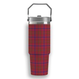 ScotsTee Shop Scottish McLeod Red Modern Tartan Flip Straw Tumbler 20oz 30oz