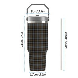 ScotsTee Shop Scottish Stewart Old Weathered Tartan Flip Straw Tumbler 20oz 30oz