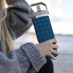 ScotsTee Shop Scottish Sutherland Hunting Modern Tartan Flip Straw Tumbler 20oz 30oz
