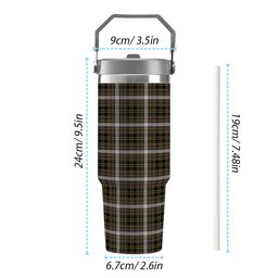ScotsTee Shop Scottish Yule Lads, The Tartan Flip Straw Tumbler 20oz 30oz