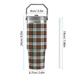 ScotsTee Shop Scottish MacDuff Dress Ancient Tartan Flip Straw Tumbler 20oz 30oz